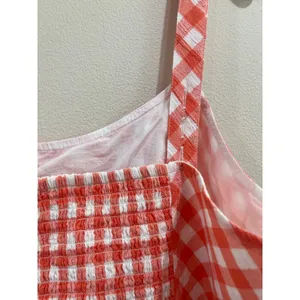 Aerie Peach Gingham Cottagecore Picnic Crop Tank Top Size XL‎ thumbnail 7