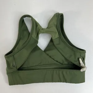 Titan Small Sports‎ Bra Medium Support Open Back Removable Padding Green Stretch thumbnail 7