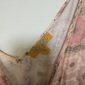 Tularosa VRG GRL Women Paloma Bias Babydoll Maxi Dress XL Pink Paisley Patchwork Ethereal thumbnail 8