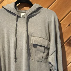 American eagle pocket crop hooded army green sweatshirt thumbnail 4