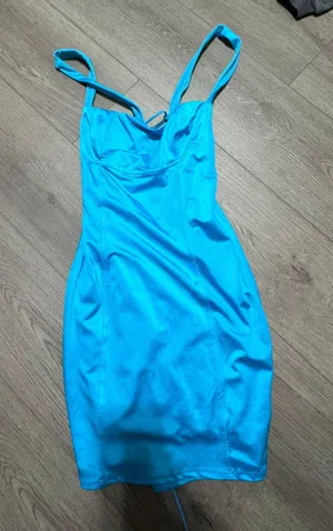 blue dress short thumbnail 4
