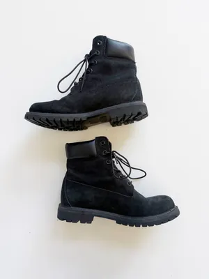 Timberland Triple Black Waterproof Leather Boots size 7.5 thumbnail 2