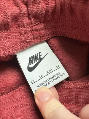 Nike Red and Navy Colorblock Fleece Joggers with Neon Drawstring thumbnail 4