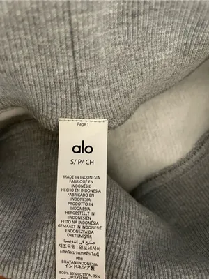Alo Yoga NWT Hazy Mock Neck Pullover Sweatshirt Pockets Athletic Heather Grey S thumbnail 9
