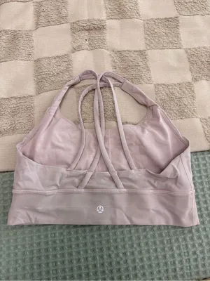 Lululemon Energy Bra *Long Line B/C Cup Smoky‎ Blush size 8 thumbnail 3