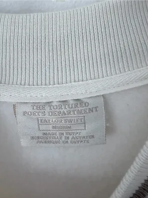 The Tortured Poets Department Taylor Swift Cream Tan Sweatshirt size medium thumbnail 5