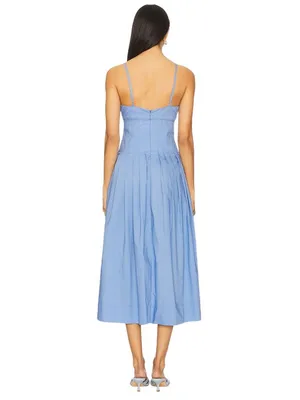 MINKPINK Avalon Square Neck Midi Dress in Jacaranda Blue Medium New Womens thumbnail 2