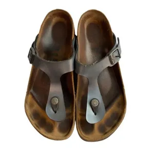 Birkenstock Gizeh Unisex Leather Sandal Icy Metallic Azure Blue EU 38 US W 7/7.5 thumbnail 7
