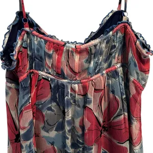 Vintage Y2K Silk Babydoll Top 90s Fairy Coquette Romantic Size Large thumbnail 7