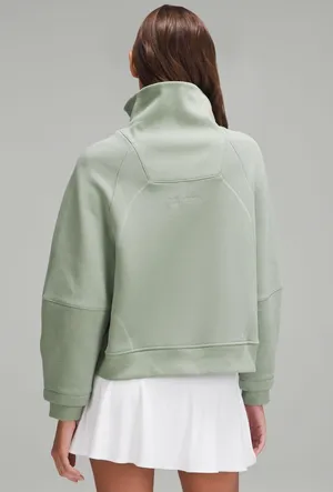 plush fleece funnel neck half zip sweatshirt thumbnail 2