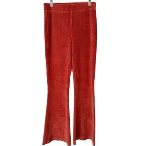 Aerie Groove On Velour High Waisted Flare Pants Size Medium Burnt Orange thumbnail 5