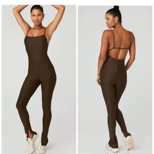 Alo Yoga Airlift Disco Daze Onesie Espresso XXS thumbnail 2