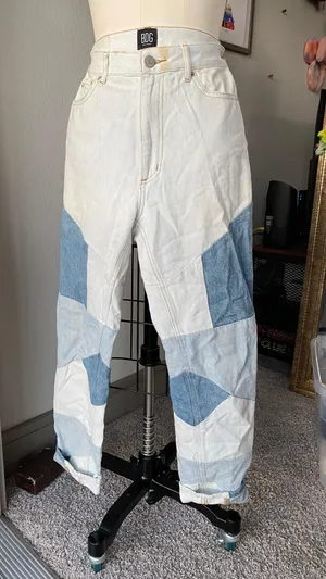 BDG High Waist Patchwork Mom Jeans thumbnail 1