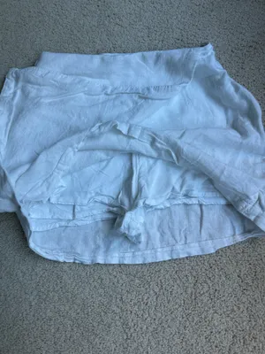 White Abercrombie linen skirt thumbnail 3