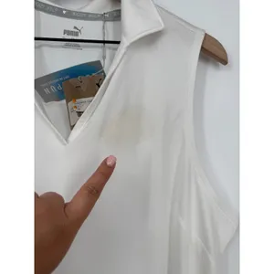 Puma Cloudspun Coast‎ Golf Polo Shirt Womens XL White Logo UPF 40 Sleeveless thumbnail 5
