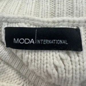 Vintage Cable Knit Longline Cardigan Jacket XL Wool Blend Zip Cottagecore Y2K thumbnail 8