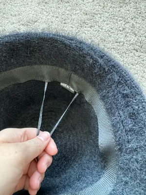 Black fuzzy bucket hat, adjustable thumbnail 4