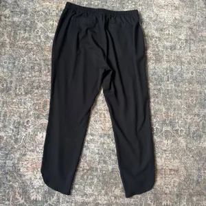 $98 Marine Layer Allison Black Tapered Ankle Pants Elastic Waist Tulip Hem Large thumbnail 5