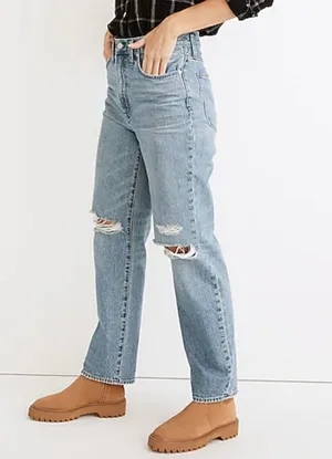 Madewell The Perfect Vintage Straight Distressed Rigid High Rise Jean thumbnail 1