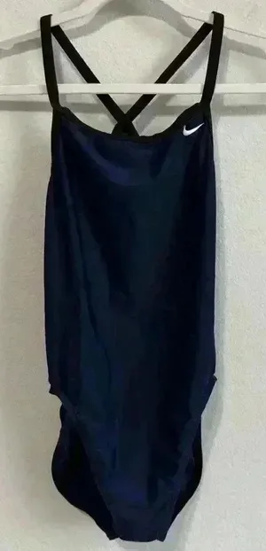 Nike Solid Poly Lingerie‎ Tank One Piece Swimsuit Navy 34/Womens Size 8 thumbnail 1