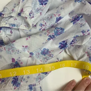 Love Shack fancy women's small white floral maxi dress tiered target purple doen thumbnail 11