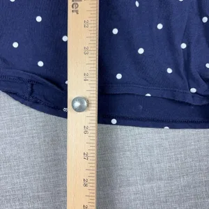 Old Navy Tank Top Womens XXL Blue Scoop Neck Sleeveless Polka Dot Tie Front thumbnail 6