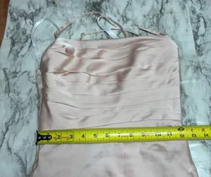 Azazie reese stretch dress english rose midi length size A0 NWT Evening Wedding thumbnail 4
