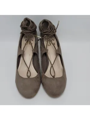 Journee Collection Ferah Lace Up Ankle Tie Block Heel Round Toe Pump Size 8 thumbnail 3