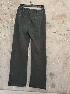 Reformation Lani Work Pant in Forest Green thumbnail 5