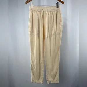 Anthropologie x Pilcro Linen‎ Drawstring Pants in Cream Size Extra Small thumbnail 4
