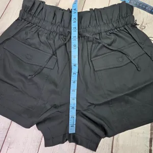 Girlfriend‎ Collective Black Cora Pocket Shorts Paperbag Waist Cargo M thumbnail 7