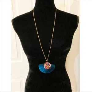 - Simply Southern Fan w/ Sparkle Stones Necklace thumbnail 3