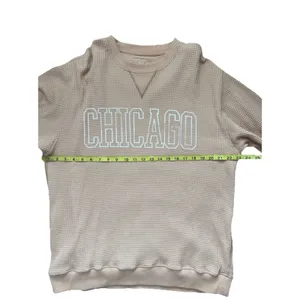 Aerie Womens Medium Waffle Knit Long Sleeve Pullover Crewneck Chicago Loungewear thumbnail 12