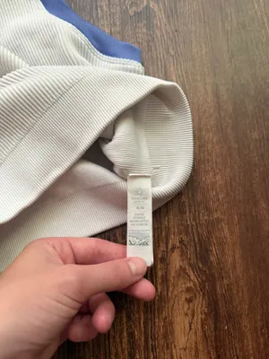 Offline by Aerie Ribbed Colorblock Sports Bra V-Neck White Purple Crop Top XL thumbnail 3