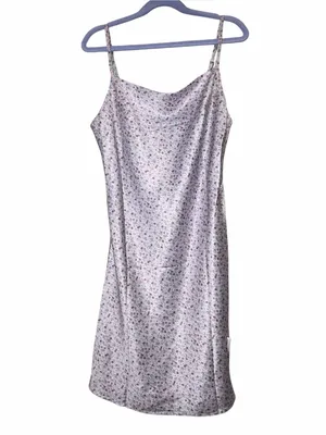 Princess Polly Purple Satin Floral Slip Dress Size 0 XS Small thumbnail 2