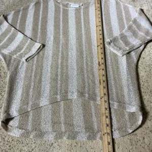Tailored West Fisherman‎ Womens Minimalist Striped Knit Batwing Sweater Top Sz S thumbnail 3