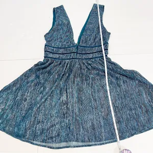 Lulus Smokeshow Teal Metallic Sleeveless‎ Mini Dress MEDIUM thumbnail 10