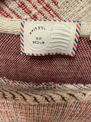 Anthropologie Postmark textured boxy cross hatch sweater thumbnail 2