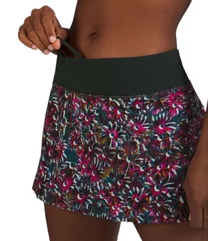 Lululemon Play Off the Pleats Mid-Rise Skirt *Floral Electric/ Rainforest Green thumbnail 1