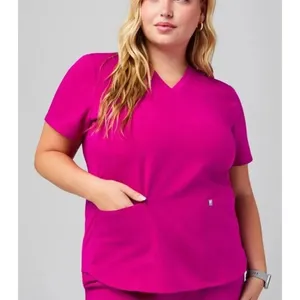 ✨Fabletics Method Flex 2-Pocket Scrub Sz 2X Pink Top✨ thumbnail 2