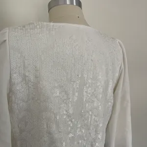 Anthropologie NWT  Sequin Tie Front Top thumbnail 6