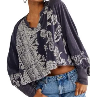 We The Free Black and White Crew Neck Sweater thumbnail 1