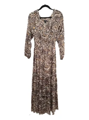 12 Kate and Lily Women’s Paisley Tiered Maxi Lightweight Formal Neutral Dress thumbnail 2