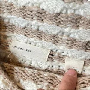 Anthropologie Sleeping on Snow Popcorn Turtleneck Sweater Women’s Size Small thumbnail 5