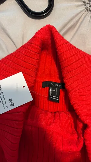 Forever 21 Red Off The Shoulder Sweater thumbnail 3