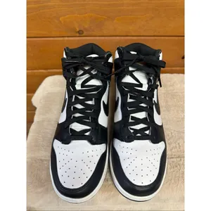 Nike Womans Dunk High Retro sneakers black/ white "Panda" Sz 9.5 DD1869-103 thumbnail 6