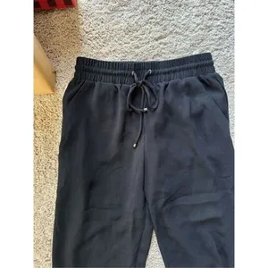 Trina Turk Dress Pants / Joggers Black Elastic Waistband and Tie Small‎ thumbnail 3