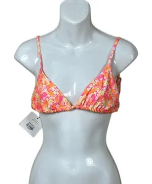 Kulani Kinis Floral Triangle Bikini Top size S NWT thumbnail 1
