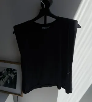ZARA Boxy oversized tee in black  thumbnail 1