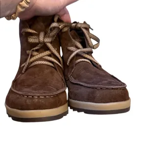 NWOT David Tate Chocolate Suede Chukka side zip forest Boots Y2K 7.5 thumbnail 9